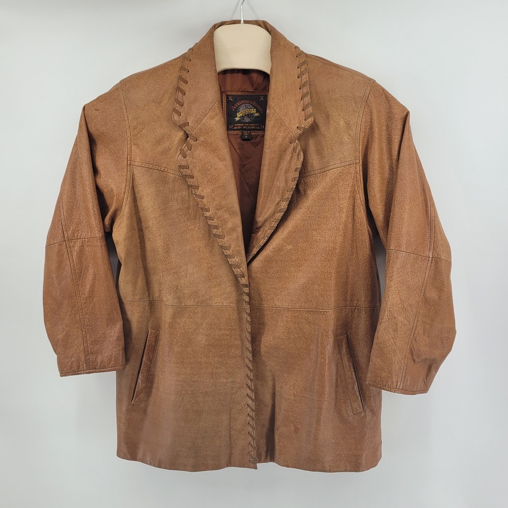 Wilson‎ Adventure Bound Originals Size Medium Brown Suede Leather Blazer Jacket